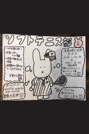 ソフトテニス部のビラ