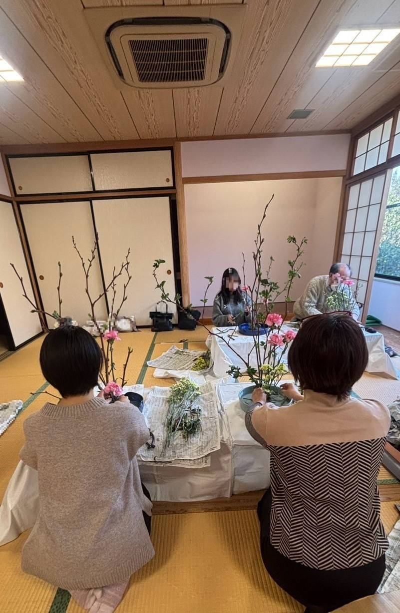 華道部の活動の様子