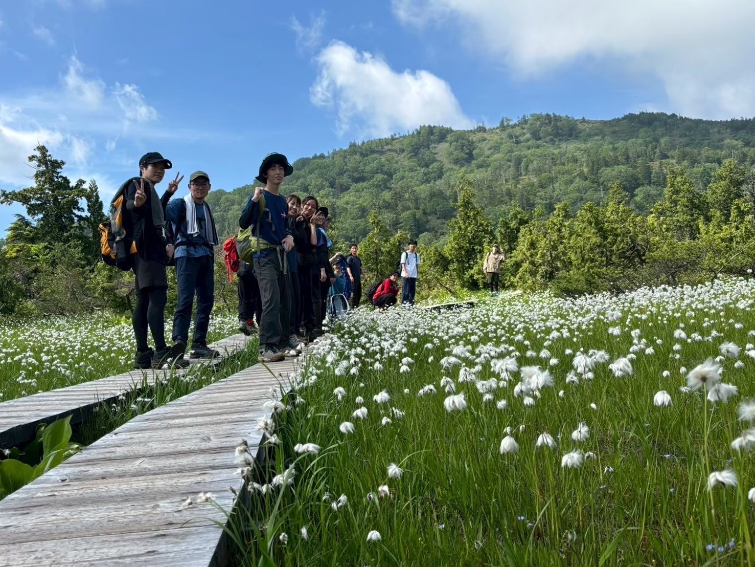 ワンダーフォーゲル部の活動の様子
