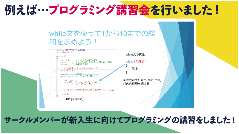 情報研究会CACTUSの活動の様子
